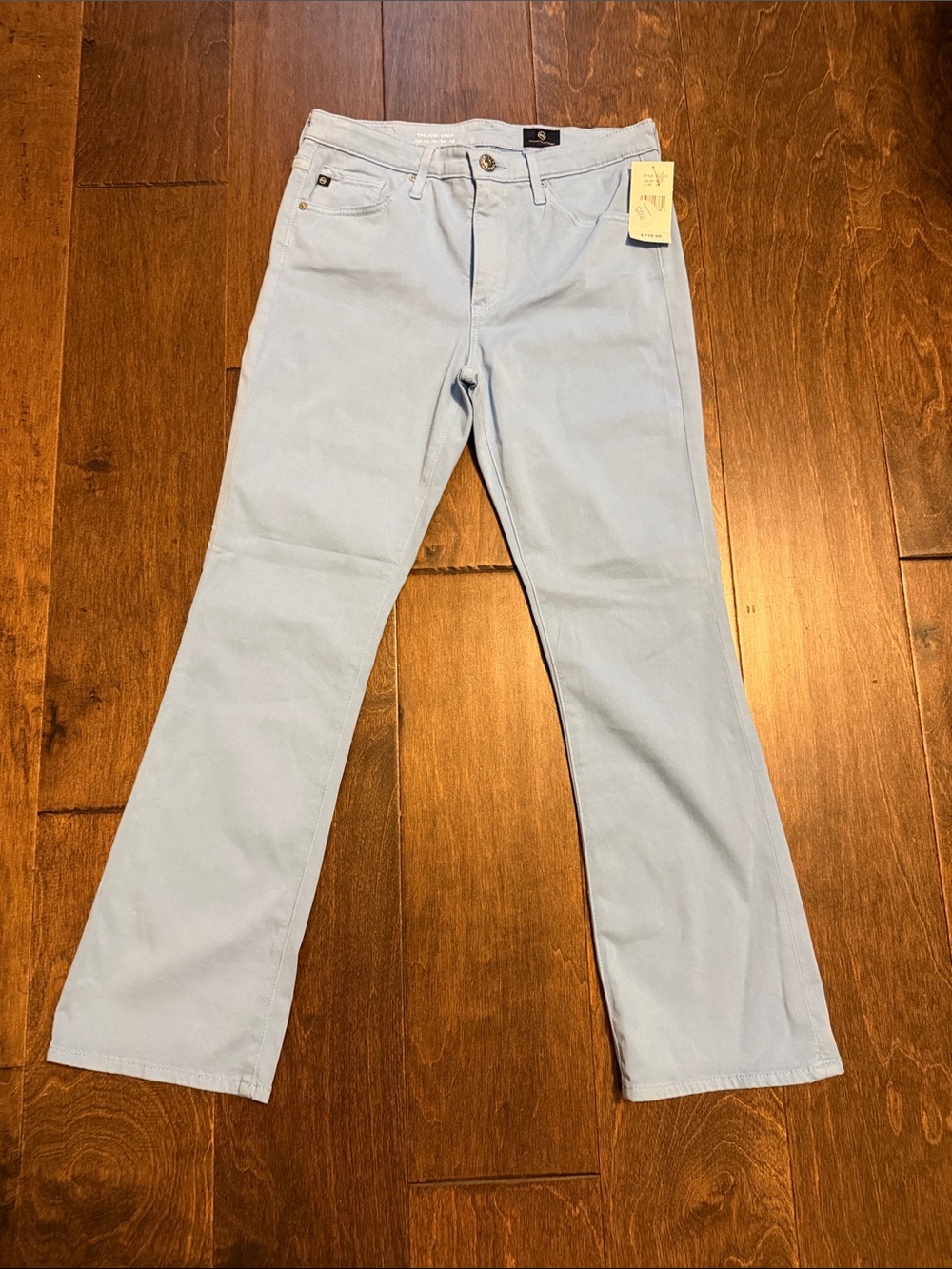 Ag Adriano Goldschmied Light Blue High-Rise Crop Jeans